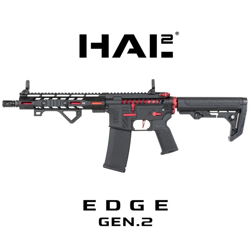 FUCILE SOFTAIR ELETTRICO SA-E39-L EDGE HAL 2 GEN.2 NERO/ROSSO SPECNA ARMS