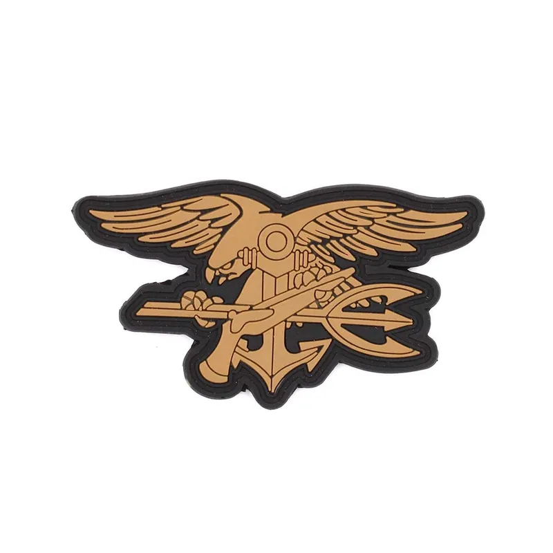 PATCH IN PVC NAVY SEALS COYOTE BROWN IMMORTAL WARRIOR