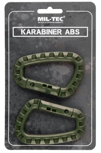 SET DA 2 MOSCHETTONI IN ABS OLIVE GREEN MIL-TEC