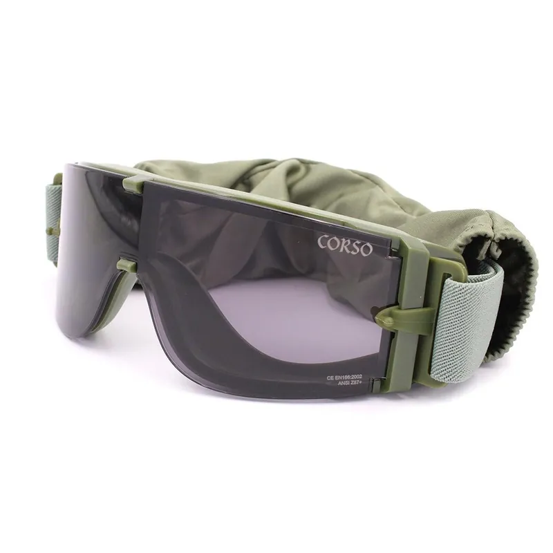 OCCHIALI PROTETTIVI REVENGE MK800 CON MONTATURA OD GREEN CORSO