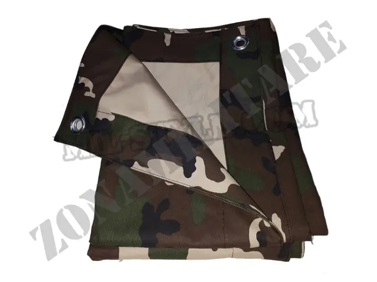 Telo Mimetico Woodland Con 8 Anelli 2X1,50Mt
