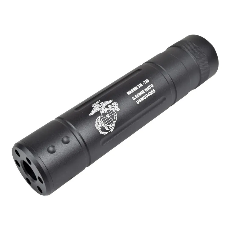 SILENZIATORE 145MM X 30MM CON LOGO MARINES