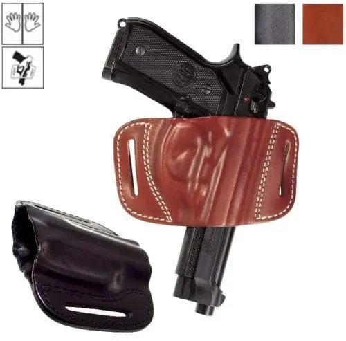 FONDINA DA FIANCO IN CUOIO A CANNA SCOPERTA VEGA HOLSTER