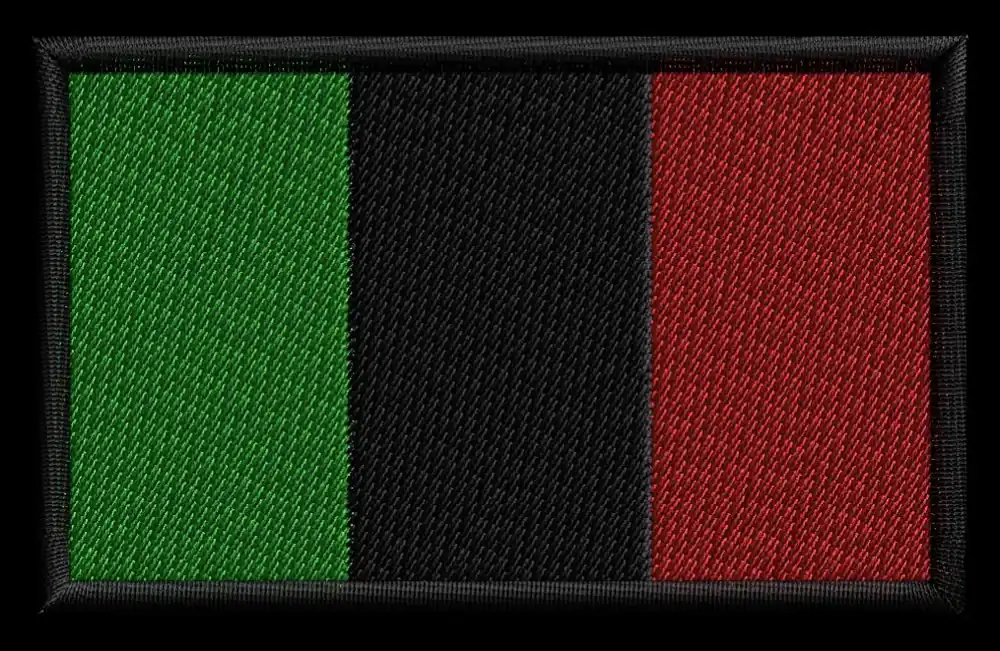 Patch Ricamata RETTANGOLARE 8X5 ITALIANA bassa visibilità Con Velcro