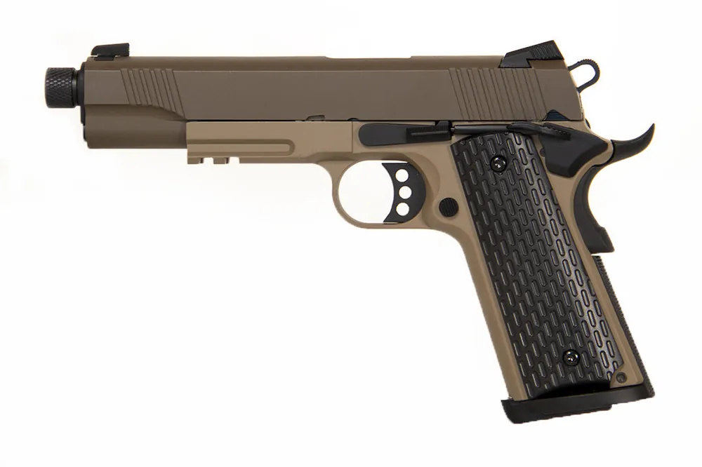 PISTOLA E911 SPECIAL OPERATIONS TAN FULL METAL SCARRELLANTE EVOLUTION AIRSOFT
