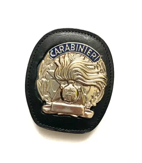 PORTA PLACCA CARABINIERI PELLE CON PLACCA ASCOT