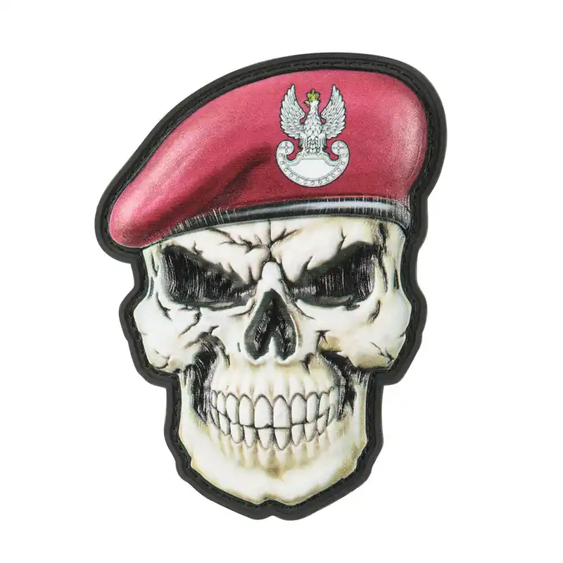 Patch Con Velcro skull in beret Poland (Airborne forces) NERA M-TAC