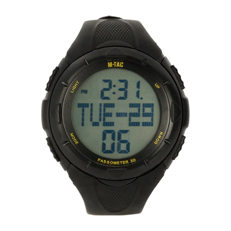 OROLOGIO TATTICO CON CONTAPASSI COLORE NERO M-TAC