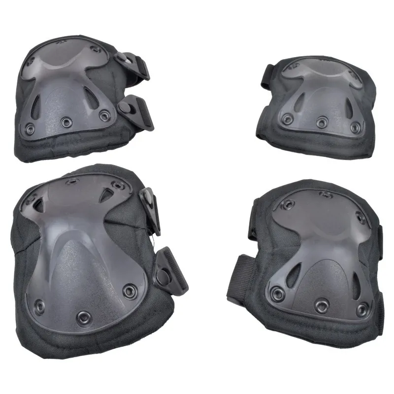 SET GINOCCHIERE E GOMITIERE TATTICHE XTAC NERE WOSPORT
