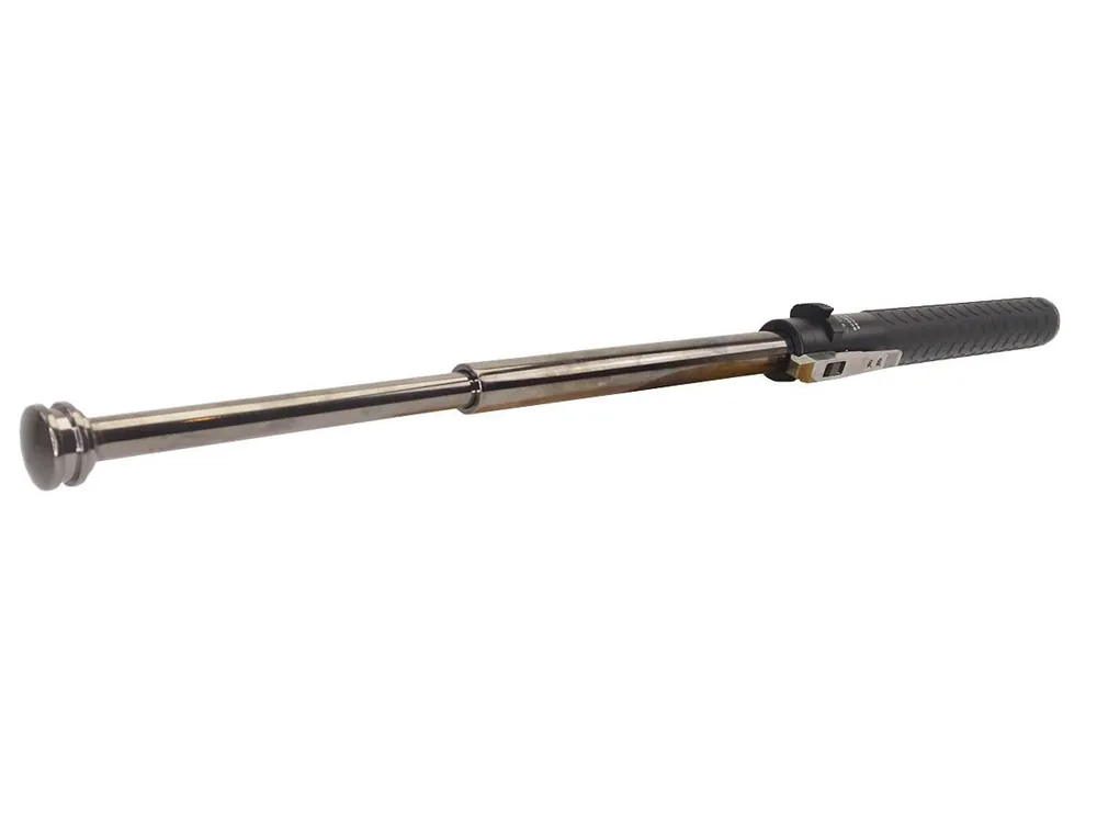 BASTONE TELESCOPICO AUTOMATICO DA 53 CM CROMATO CON IMPUGNATURA NERA