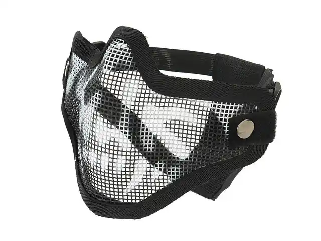 Maschera protettiva in acciaio mezza faccia V.1 NERO/TESCHIO WOSPORT