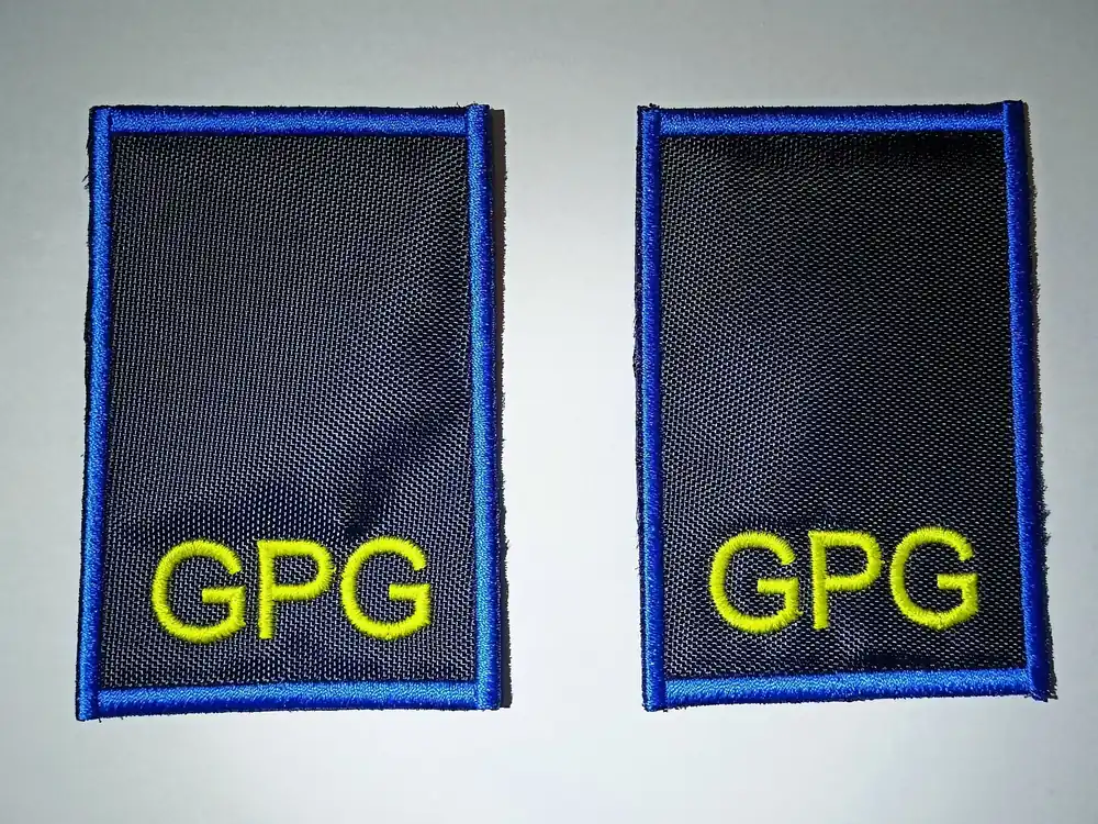 GRADI TUBOLARI RICAMATI CON SCRITTA GPG GUARDIA GIURATA