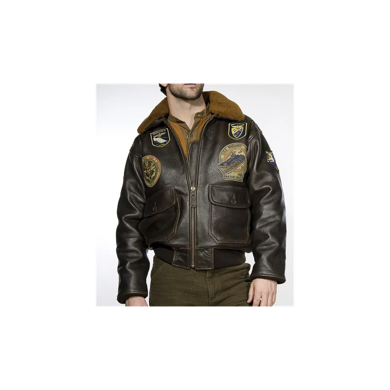 Schott G-1 Top Gun Leather Bomber Jacket TAGLIA L americana XL europea
