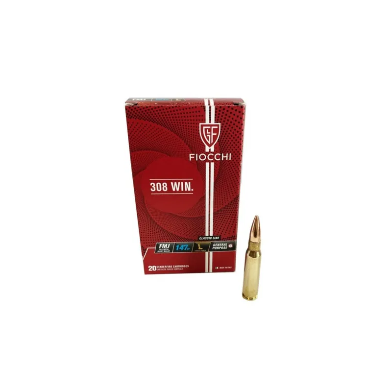Fiocchi 308 Win FMJ DA 147 grs