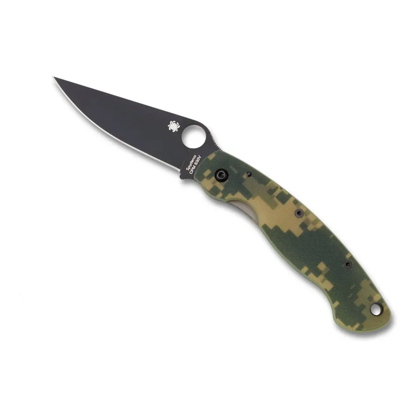 COLTELLO DA TASCA SPYDERCO MILITARY G-10 CAMO BLACK