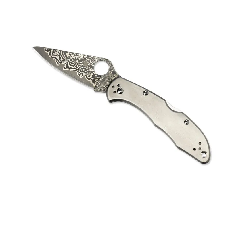 COLTELLO DA TASCA SPYDERCO DELICA 4 TI DAMASCUS