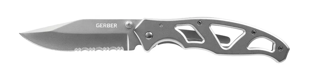 COLTELLO PIEGHEVOLE GERBER PARAFRAME II INOX SEGHETTO