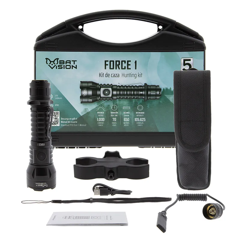 TORCIA LED B-VISION FORCE ONE CON KIT DA CACCIA