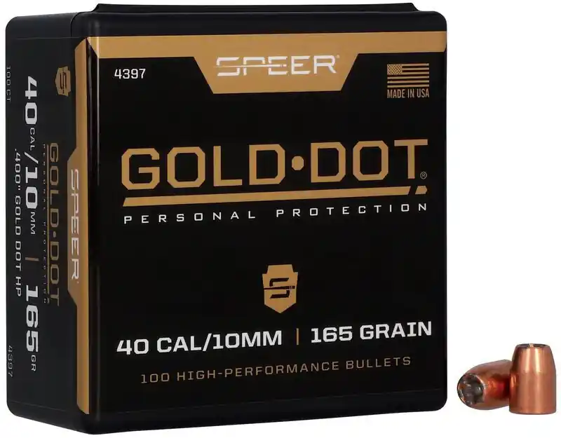 PUNTE SPEER GOLD DOT HP - .400" - 165 GRANI