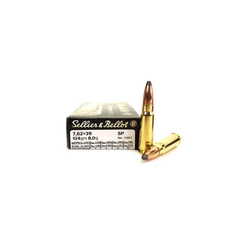 SELLIER & BELLOT 7,62x39 sp da 124 gr