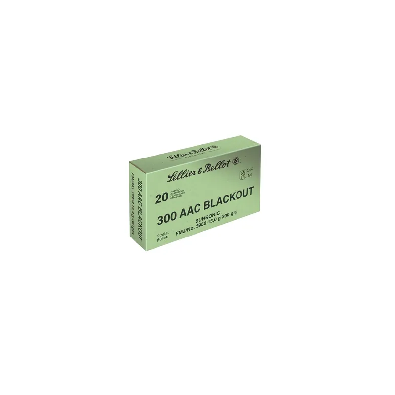 SELLIER & BELLOT 300 AAC Blackout da 200 grs FMJ - Subsonic -