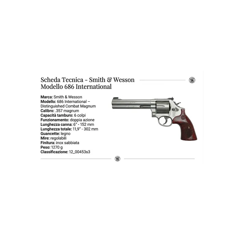 Smith & Wesson 686 6" 357 Mag INTERNATIONAL