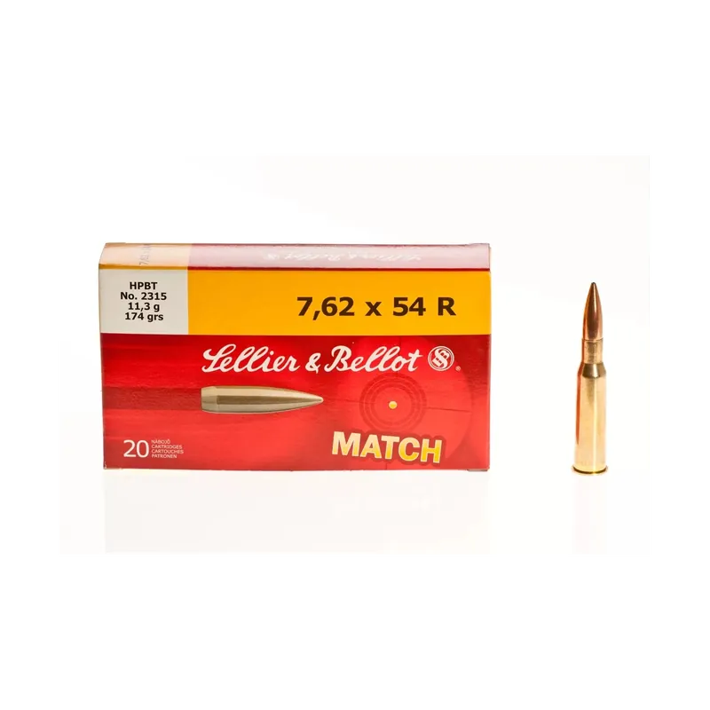SELLIER & BELLOT 7,62x54R da 174 gr HPBT MATCH