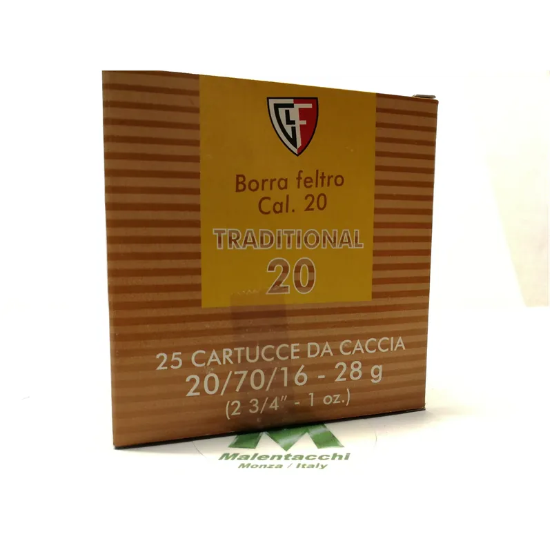 Fiocchi Cal.20 Traditional Borra Feltro