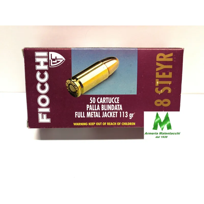 Fiocchi 8mm Steyr FMJ da 113gr