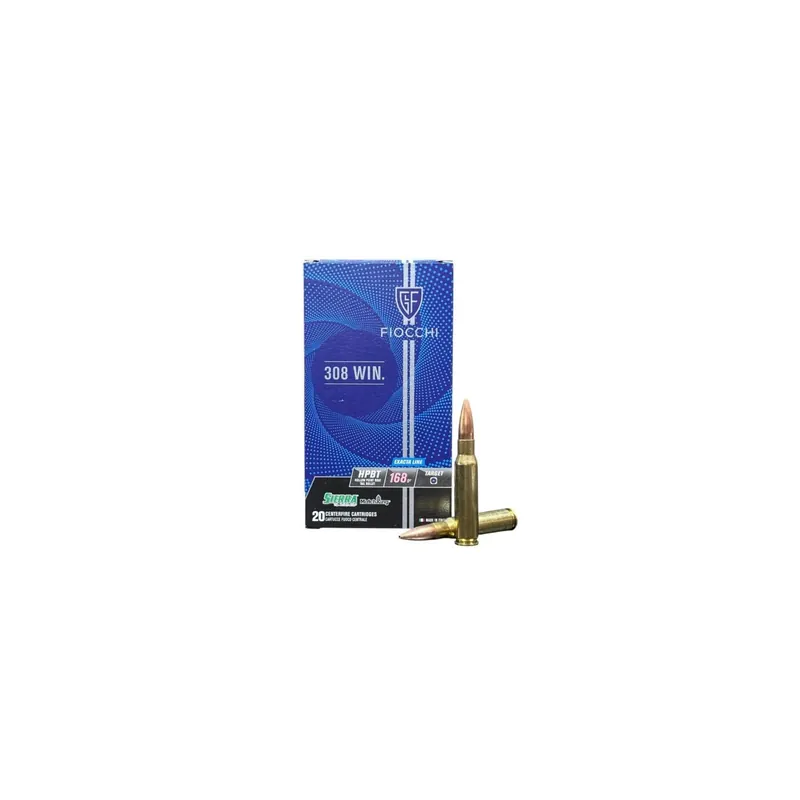 Fiocchi 308 Win EXACTA LINE / PALLA Sierra M. King DA 168 grs HPBT