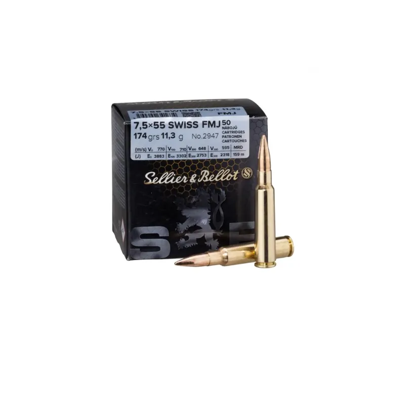 Sellier & Bellot - Cal. 7,5x55 SWISS gr 174 FMJ