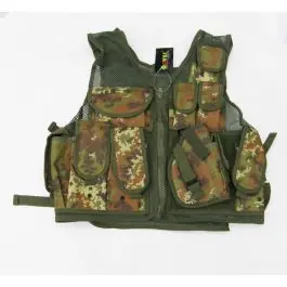 Gilet Tattico 10 tasche con fondina Mimetico TC