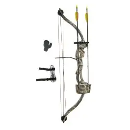 Arco con sistema a carrucole colore camo 10-28 libbre
