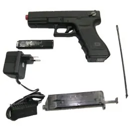 Pistola elettrica professionale gearbox in metallo Glock 18C Nero Cyma (CM030)