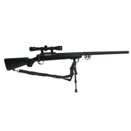 Carabina a molla nera con bipiede+ottica 3-9x40