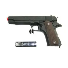 Pistola elettrica professionale gearbox in metallo Colt 1911 Nero Cyma (CM123)