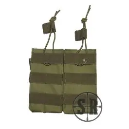 Portacaricatore doppio con elastico Verde