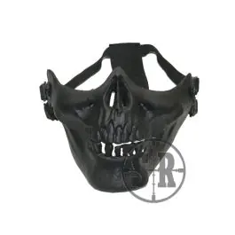Maschera teschio a meta‘ viso nera