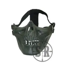 Maschera teschio a meta‘ viso verde