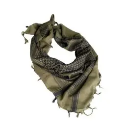 Sciarpa frange nera/verde miltec