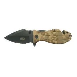 Coltello richiudibile a forma di bomba a mano mimetica