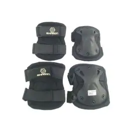 Set ginocchiere e gomitiere nere exagon