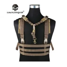 Gilet tattico low profile chest ring Tan