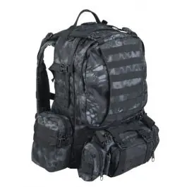 Zaino 36 LT. tasche laterali e marsupio Mandra Night