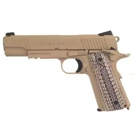 Pistola 1911 a co2 con Loghi originali Colt Tan