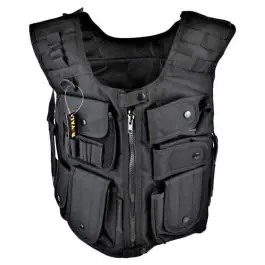 Gilet tattico NERO 7 tasche più una posteriore
