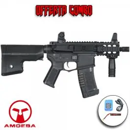 Fucile M4 Stubby AM-007 Nero Amoeba Ares Offerta Combo Completo (AR-AM7BPAC)
