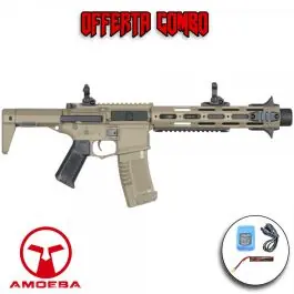 Fucile Elettrico M4 AM-013 M-Lok Dark Earth Tan Amoeba Ares Offerta Combo Completo (AR-AM13TPAC)