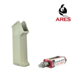 Kit motore Slim Super High Torque Albero Lungo con impugnatura Slim Grip Tan M4/M16 Amoeba Ares (AR-PGM3-T)