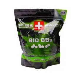 Pallini biodegradabili 6mm per softair 0.25 grammi busta 1 kg Swiss Arms (KA-BB-05-WH)